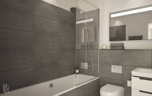 Badezimmer mit Badewanne - 3 Zimmer Etagenwohnung zum Kaufen in Potsdam