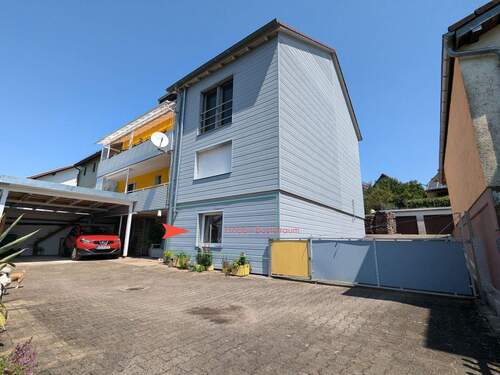 Rückansicht mit Lage Hobbyraum - Etagenwohnung mit 100,00 m&sup2; in Marxzell zum Kaufen