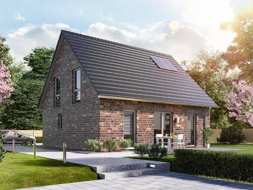 Aussenansicht-Flair-130-Klinker-Cienna-Garten.jpg - 4 Zimmer Mehrfamilienhaus, Wohnhaus in Kalkar