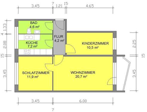 GR_re 2.jpeg - 3 Zimmer Etagenwohnung zur Miete in Eisenach