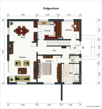 Erdgeschoss; Möbliert - 