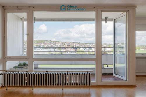 Balkon durch Fenster - 