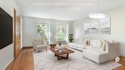 Wohnzimmer 1-Musterfoto (virtuelle Inszenierung)1 (4) - 3 Zimmer Etagenwohnung in Minden