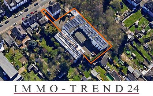 Vogelperspektive von Norden (T) - +++ stattliches INDUSTRIEGEBÄUDE in Solingen Wald +++ ... zum UMBAU in WOHNNUTZUNG
