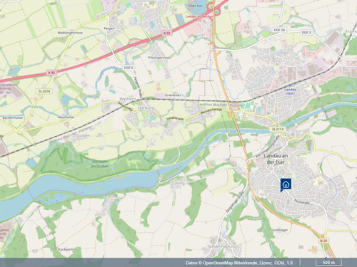 Bild aus Kartenansicht - Etagenwohnung mit 81,10 m&sup2; in Landau zum Kaufen