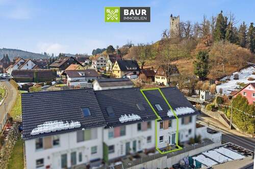 Luftaufnahme - Reihenmittelhaus mit 135,00 m&sup2; in Wangen im Allgäu zum Kaufen