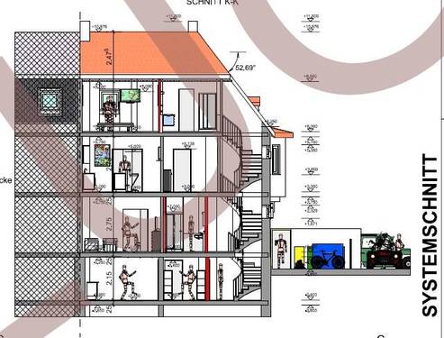 Gebäudeschnitt nach Umbau - 