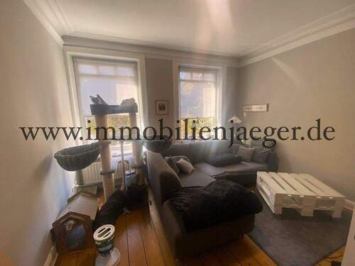 Wohnzimmer 1 - 2 Zimmer Etagenwohnung zur Miete in Hamburg