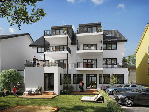 Wohnküche - Neubau-Standard 3-Zi.-Dachgeschosswohnung 66 m² mit Küche, Balkon & Parkplatz in Friesenheim!