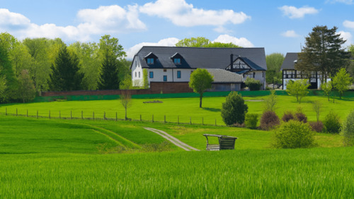 Blick zum Haus - Mehrfamilienhaus, Wohnhaus mit 350,00 m&sup2; in Ziegenhain zum Kaufen