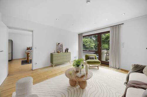 Schlafzimmer - staging - 3 Zimmer Etagenwohnung zum Kaufen in München