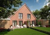 Gartenansicht - Neubau-Doppelhaushälfte in familienfreundlicher, ruhiger Lage