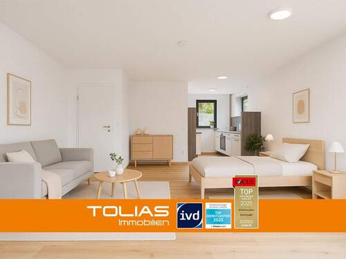 Titelbild - Saniert, gepflegt, gut gelegen - 1-Zimmer-Wohnung in Zuffenhausen