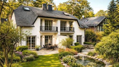 Visualisierung Rückansicht Wohnhaus - Raum für Visionen: Große & familienfreundliche Doppelhaushälfte mit Südgarten, Spa und Potenzial