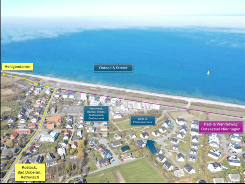 Ostsee und Strand - Ferien- & Zweitwohnsitz: 2 Balkone, Kamin, Stellplatz, möbliert - nur 200 m zum Strand