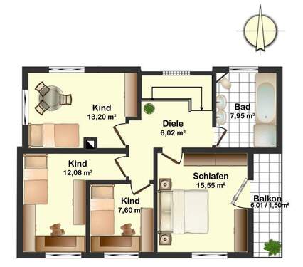 Dachgeschoss-Bereich! - 