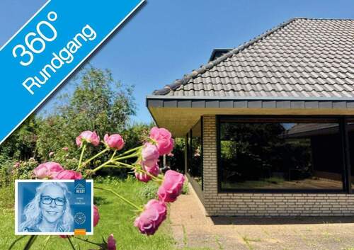 Winkelbungalow mit breitem Dachüberstand - 