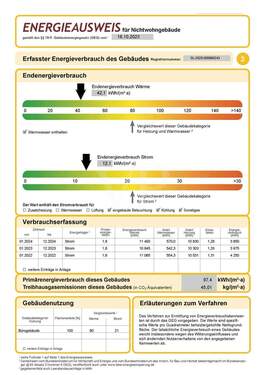 Energieausweis Bürofläche - 