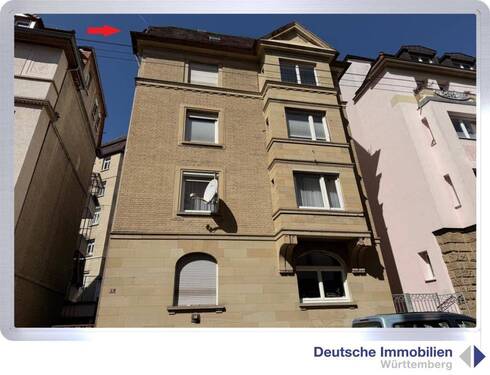 Ansicht - Schöne 2-Zimmer Altbau- Mietwohnung (4.OG) in Stuttgart- West