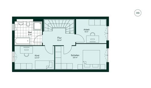 Komfortables Obergeschoss - 