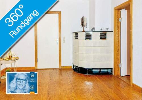 Wohnzimmer mit Grundofen - Einfamilienhaus mit 75,40 m&sup2; in Grevenkrug zum Kaufen