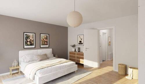 Helles und komfortables Schlafzimmer - 