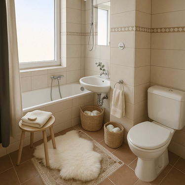 Badezimmer mit Wanne - 
