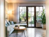 03_Wohnzimmer zum Garten - 5 Zimmer Reihenmittelhaus in München