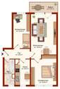 Grundriss - 3 Zimmer Etagenwohnung in Bad Dürrenberg