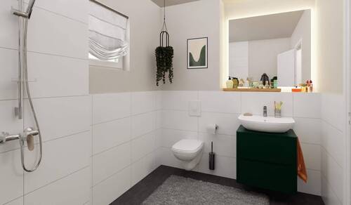 Modernes Badezimmer mit Badewanne - 