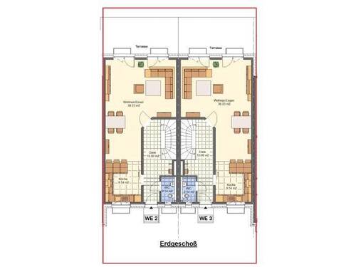 RH Grundriß EG Pannkoken-Str.1313a1515a - 4 Zimmer Reihenmittelhaus in Horneburg
