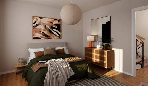 Helles und komfortables Schlafzimmer - 