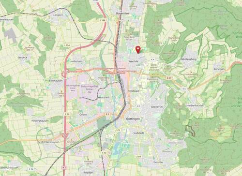 Lage Quelle OpenStreetMap - 4 Zimmer Etagenwohnung in Göttingen