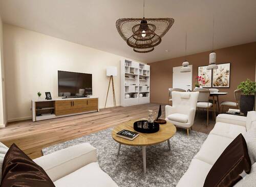Wohnzimmer (Beispielinterieur) - 3 Zimmer Etagenwohnung zum Kaufen in Landshut