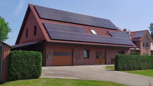 Außenansicht Vorderseite/Seitenansicht - 4 Zimmer Einfamilienhaus zum Kaufen in Hagen im Bremischen / Driftsethe