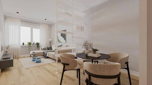 Wohnzimmer - 2 Zimmer Etagenwohnung zum Kaufen in München
