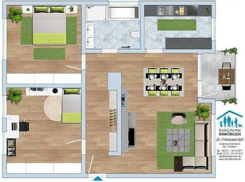 gelungene Aufteilung - 