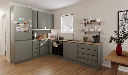 Die offene Wohnküche lädt zum gemeinsamen Kochen e - 5 Zimmer Doppelhaushälfte in Großpösna