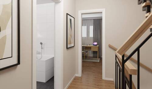 Heller und freundlicher Flur im Obergeschoss - 