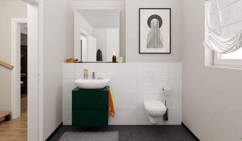 Modernes Tageslichtbad mit Badewanne - 