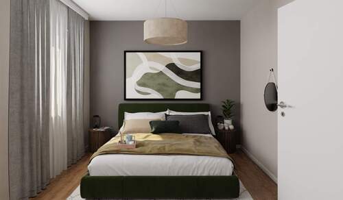 Helles und komfortables Schlafzimmer - 