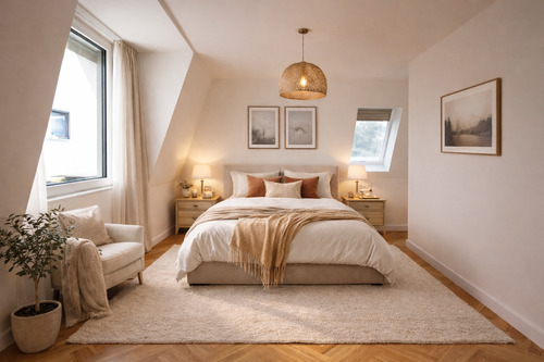 Hauptschlafzimmer_virtuell möbliert - 9 Zimmer Einfamilienhaus zum Kaufen in München