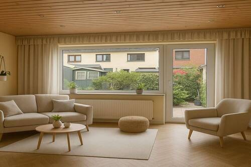 Wohnzimmer Visualisierung - Reihenmittelhaus mit 90,30 m&sup2; in Neu Wulmstorf zum Kaufen