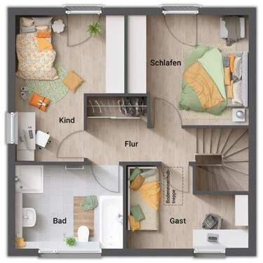 Obergeschoss zusätzliches Zimmer - 