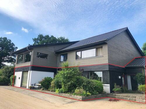 Außenansicht - Idyllisch gelegene DoppelhaushälfteBungalow mit Sauna + separates BüroPraxis!