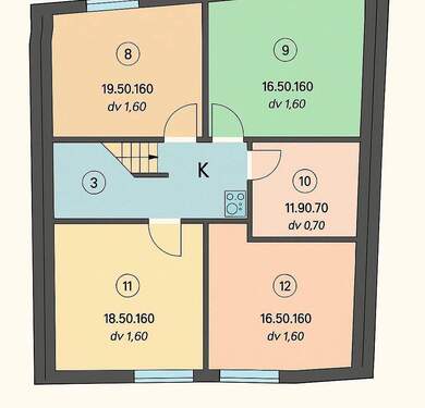 Obergeschoß - 8 Zimmer Einfamilienhaus in Norderney