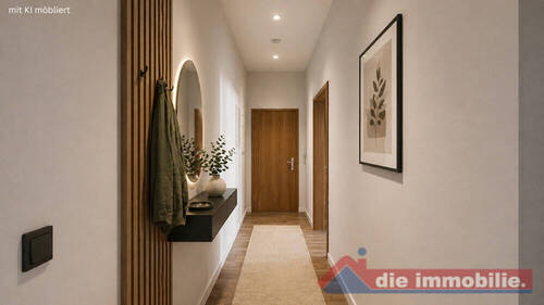 Flur mit KI möbliert - 2 Zimmer Etagenwohnung in Magdeburg / Stadtfeld Ost