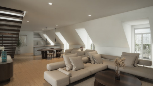 Layout 2 Loft Wohnbereich Visualisierung - 