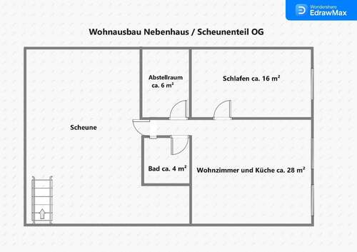 Nebenhaus-Scheune OG - 