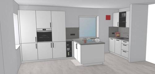 Küche (musterhaft) - 2 Zimmer Etagenwohnung in Ingolstadt